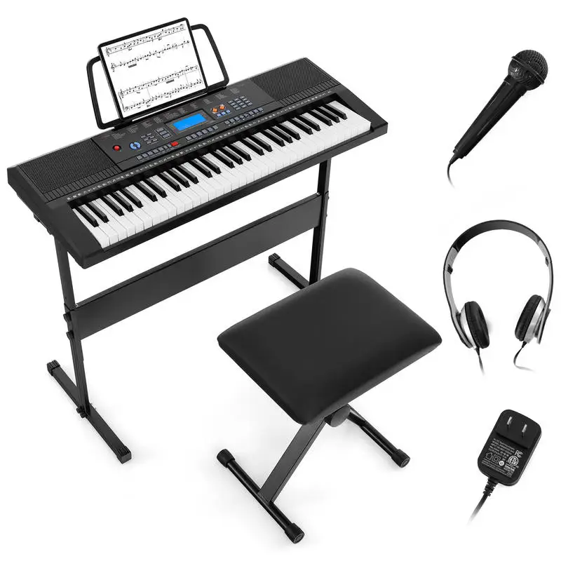Keyboard Piano 61 Key - 61-Key Electronic Keyboard Piano Starter Set