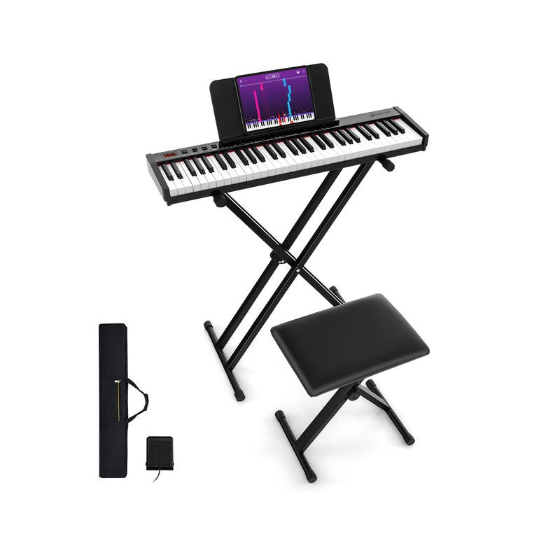 Keyboard Piano 61 Key - 61-Key Portable Electronic Keyboard Piano Complete
