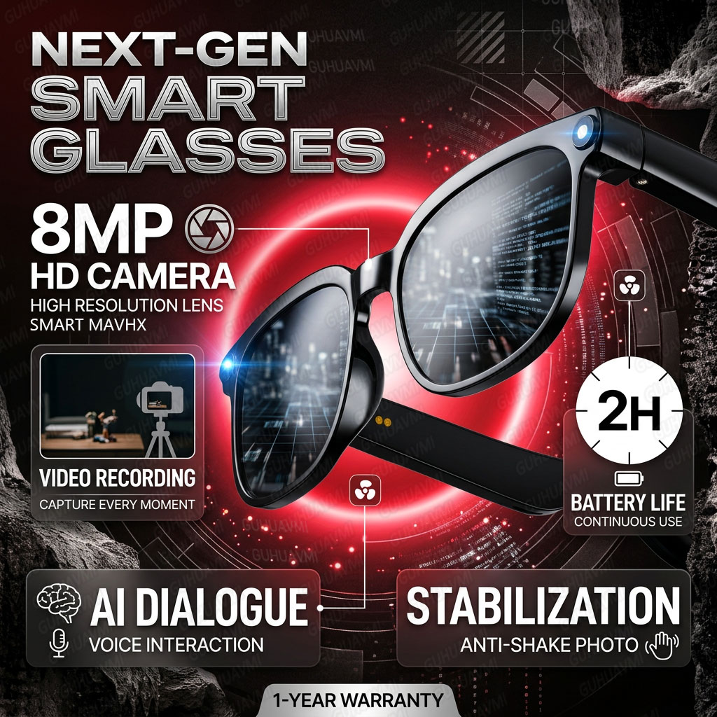 Wireless Smart Camera Glasses  - Audio Music Video reseña y precio
