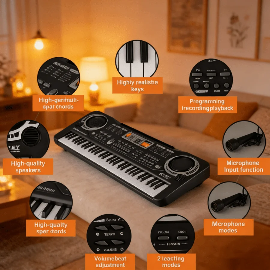 2026 61 Keys Kids Electronic K - Keyboard Piano 61 Key reseña y precio