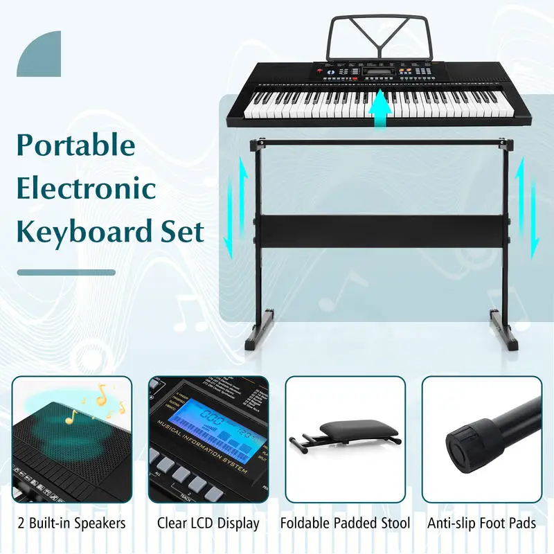 61-Key Electronic Keyboard Pia - Keyboard Piano 61 Key reseña y precio