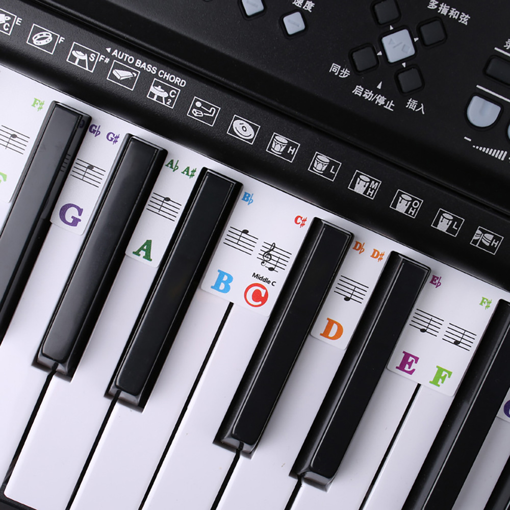 Piano Keyboard Stickers 88/61  - Keyboard Piano 61 Key reseña y precio