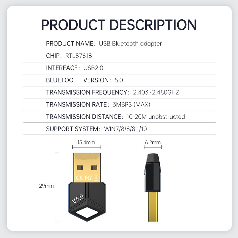 USB Bluetooth Adapter 5.0 Audi - Audio Music File reseña y precio