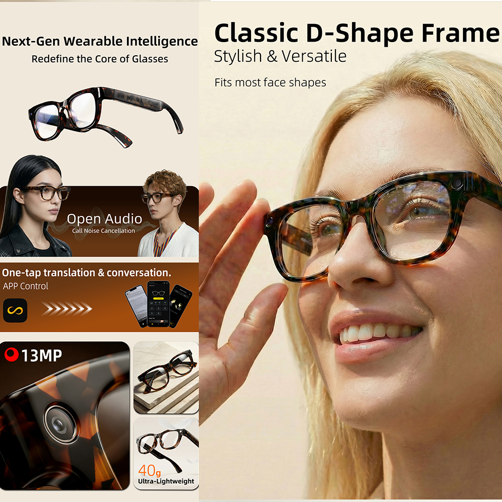 G600 Pro AI Smart Glasses 13MP - Music Audio Pro reseña y precio