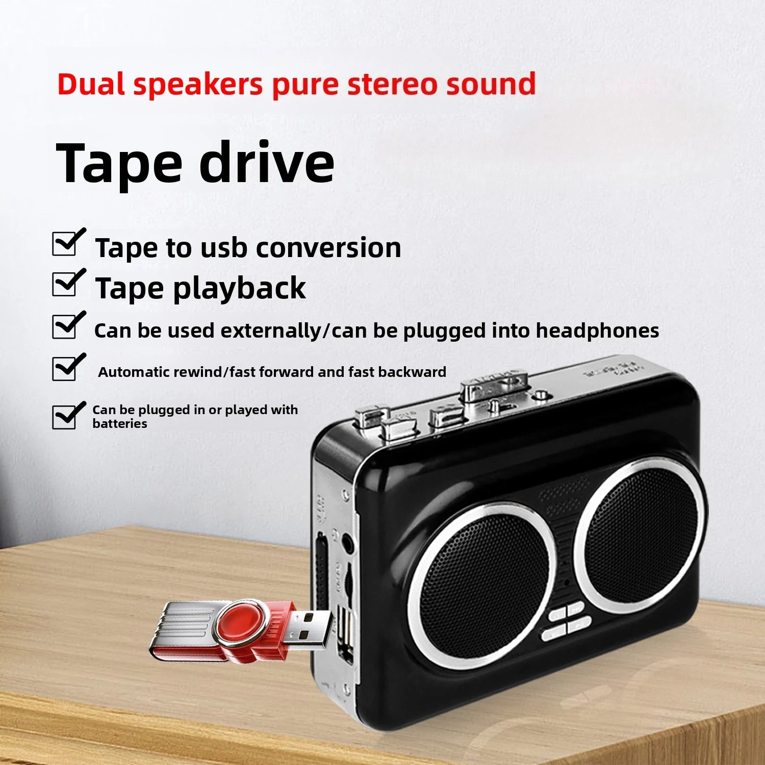 USB Cassette Player Music Audi - Audio Music To Mp3 reseña y precio