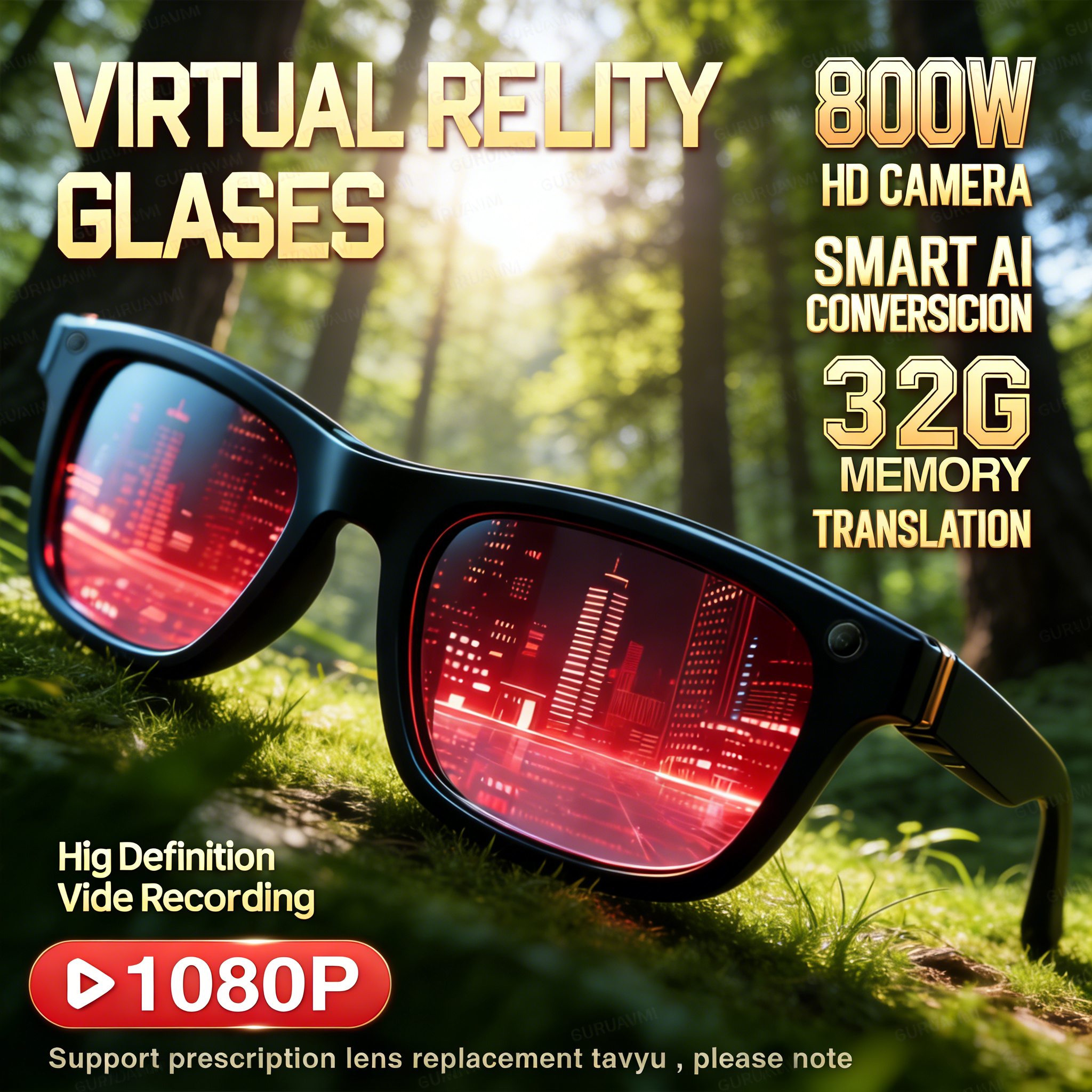 2026 New AI Smart Glasses with - Audio Music Video reseña y precio