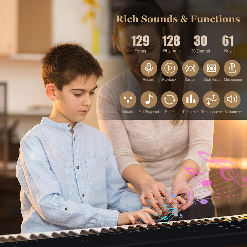 61-Key Portable Electronic Key - Keyboard Piano 61 Key reseña y precio