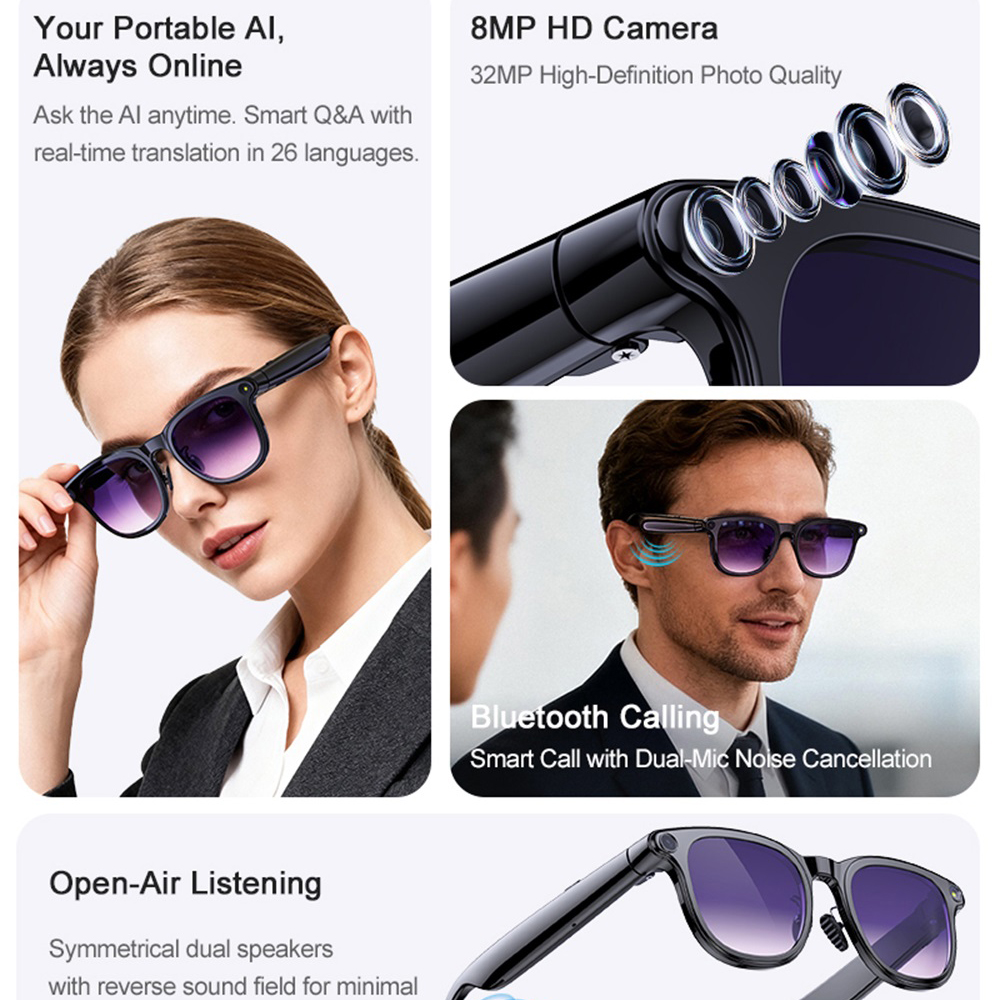 Smart Glasses AI Assistant Rea - Audio Music Video reseña y precio