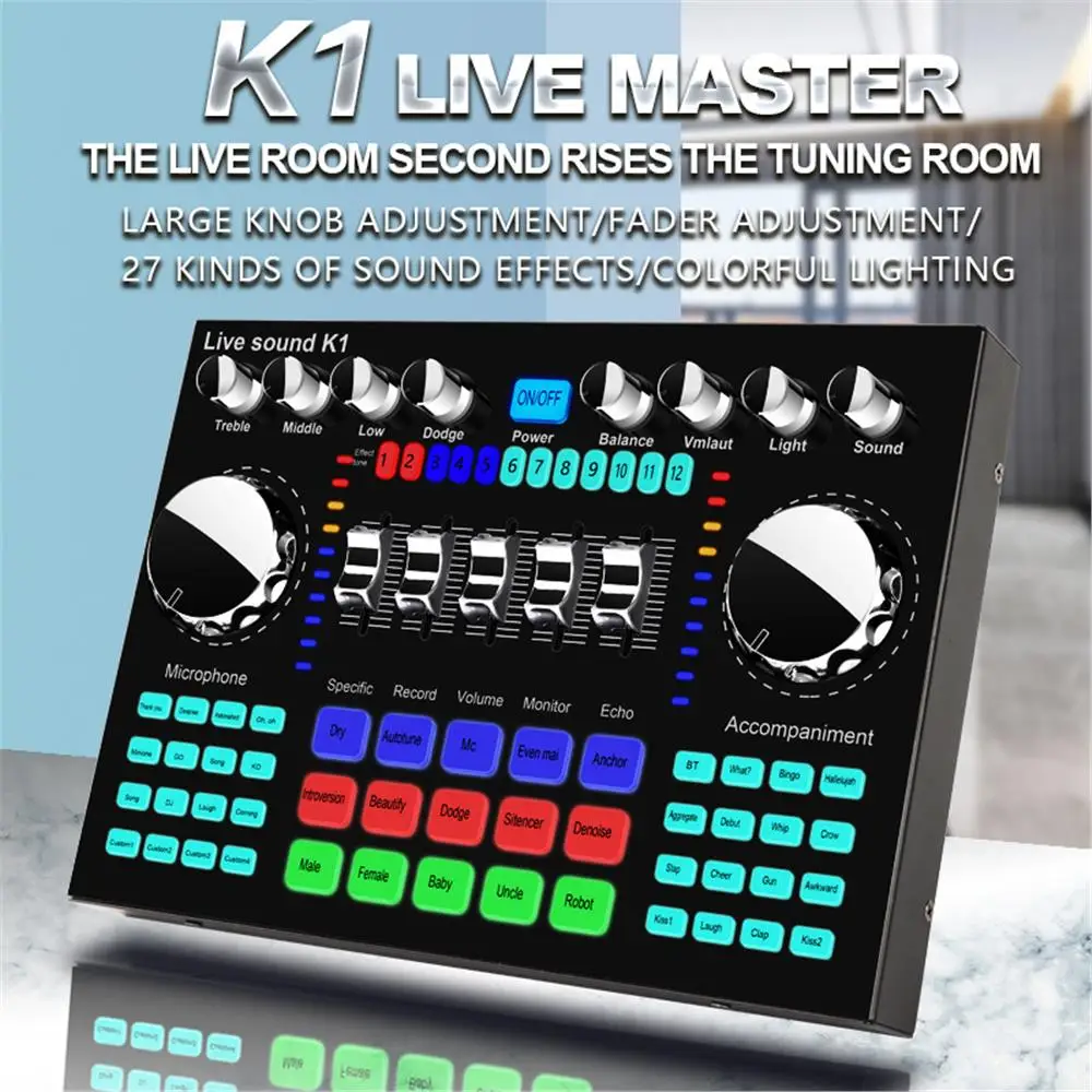 K1 Live Sound Card Voice Chang - Music Audio Pro reseña y precio