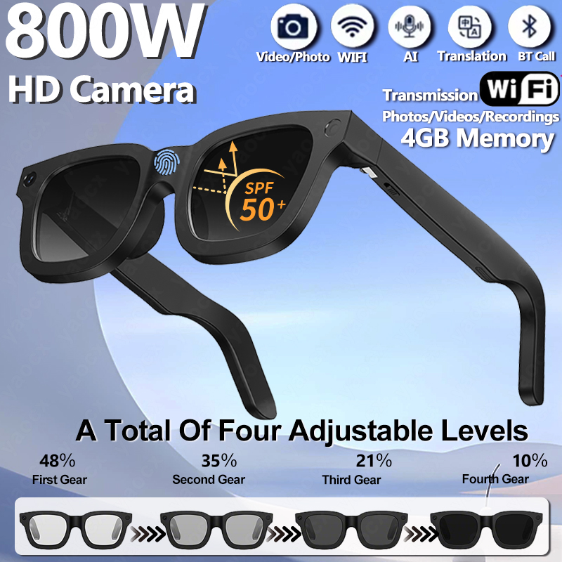 New AI Smart Glasses 800W Came - Audio Music Recognition reseña y precio