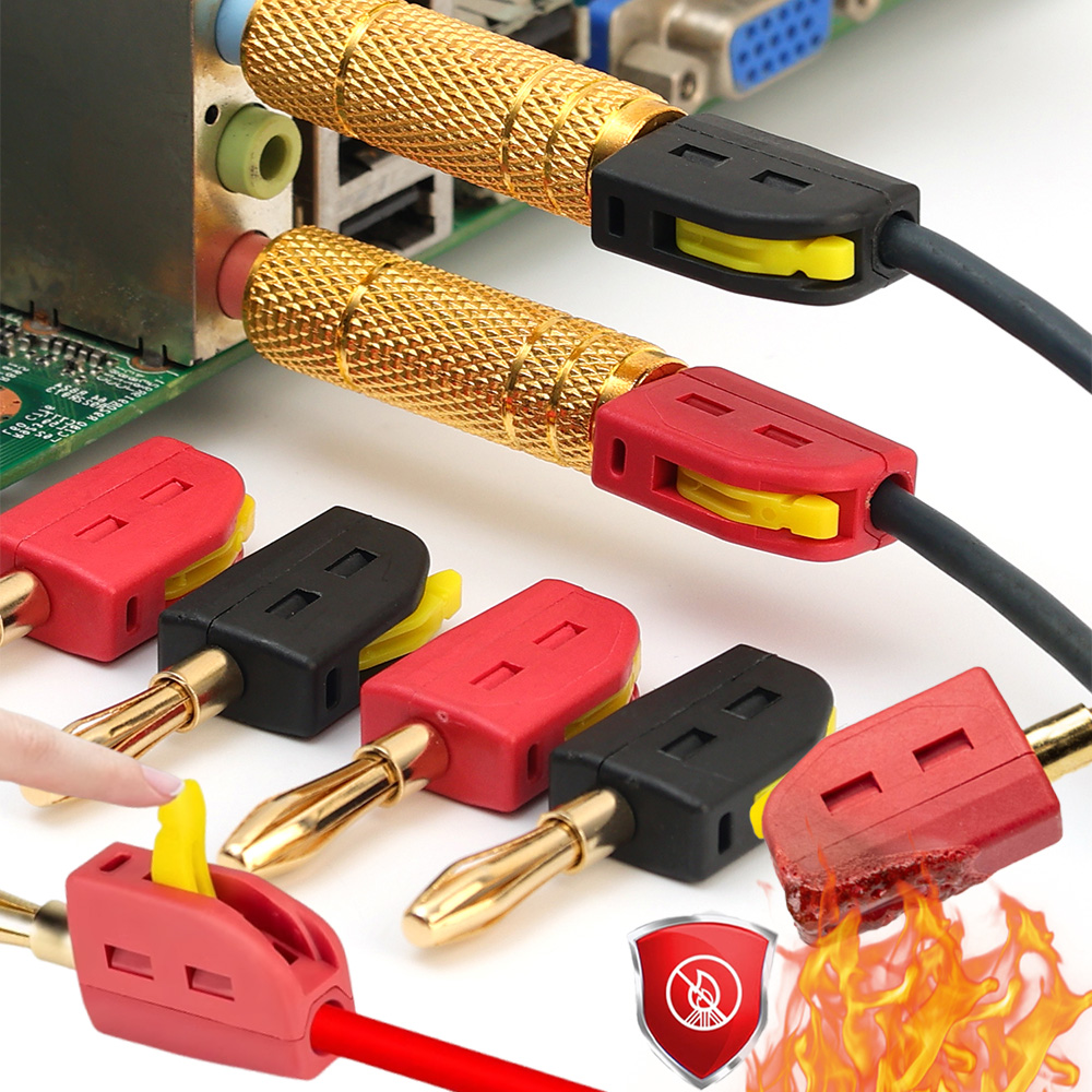 No Solder Banana Plug Quick Wi - Audio Music Test reseña y precio