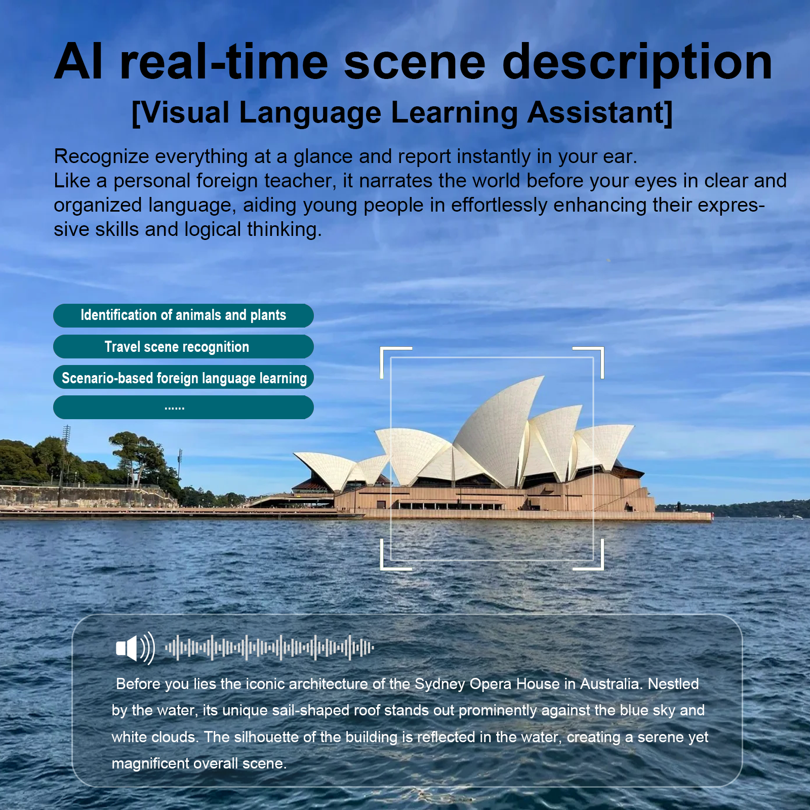 AI Smart Glasses with 8MP Came - Audio Music Recognition reseña y precio