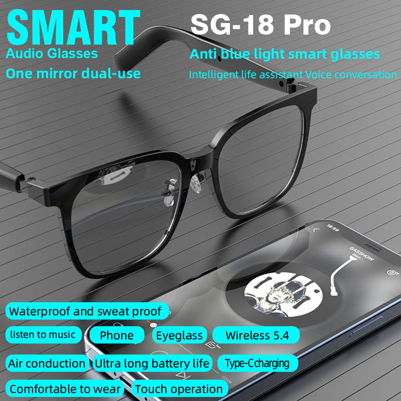 New Smart Audio Glasses SG-18  - Music Audio Pro reseña y precio