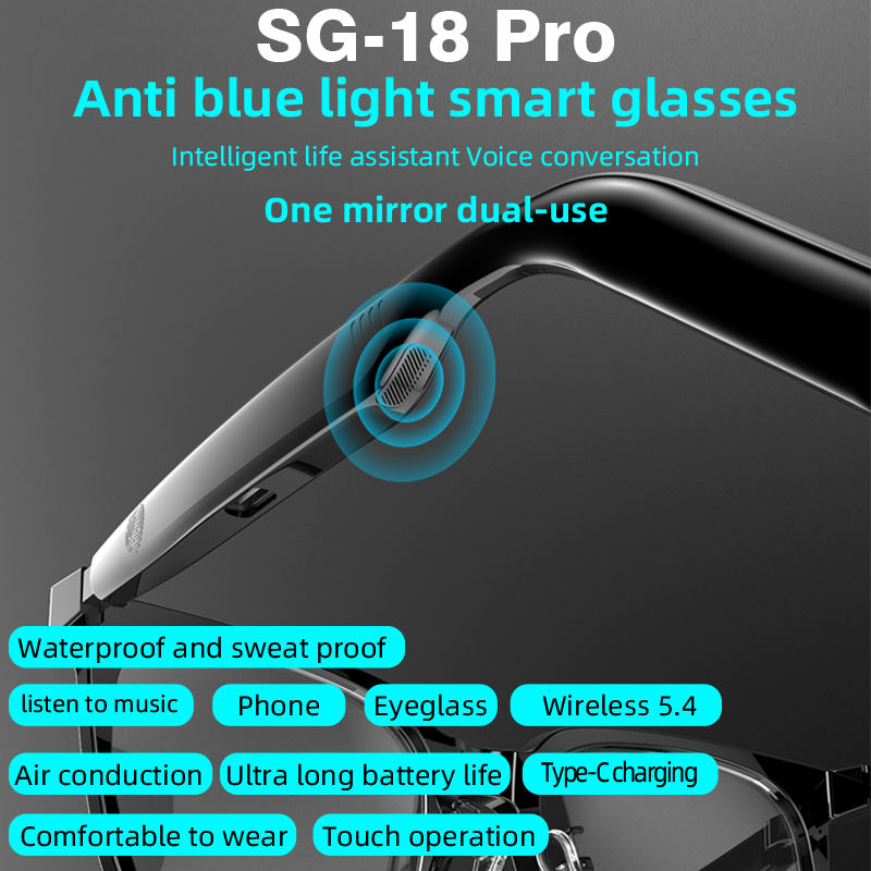 New Smart Audio Glasses SG-18  - Music Audio Pro reseña y precio