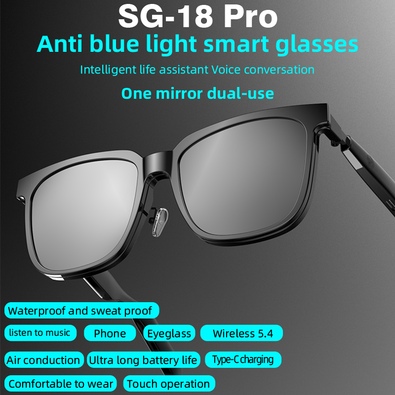 New Smart Audio Glasses SG-18  - Music Audio Pro reseña y precio