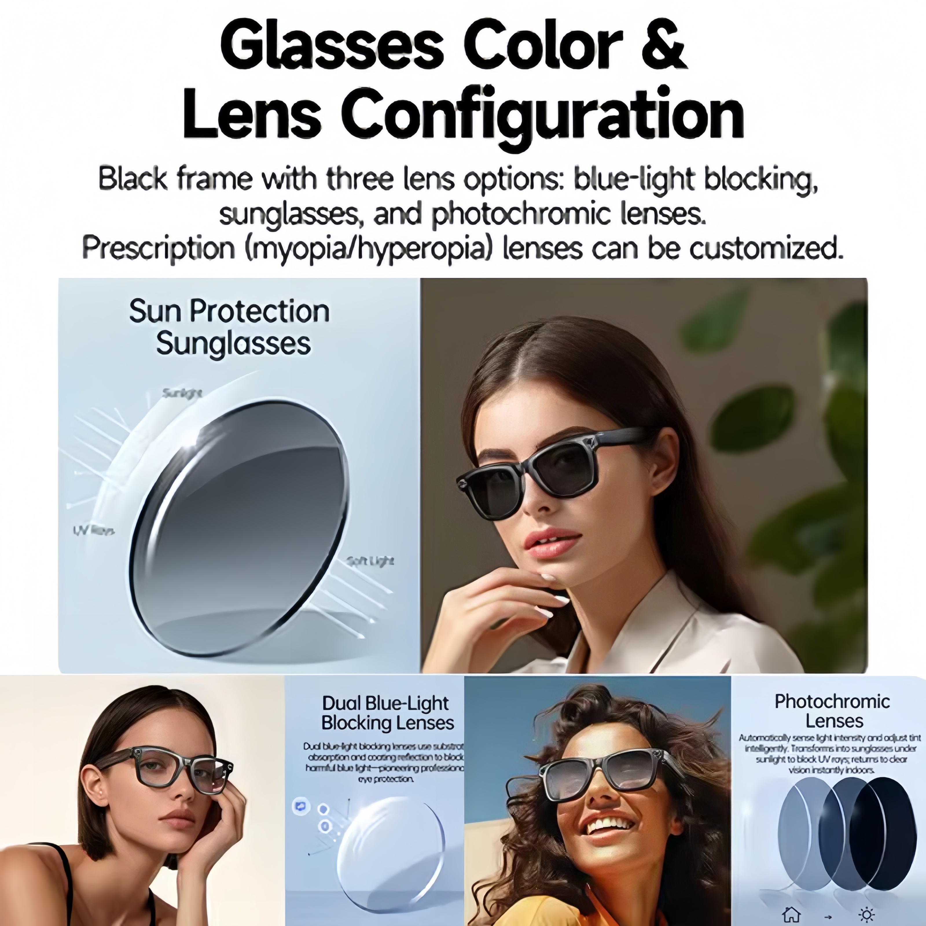 AI Smart Glasses with Camera 4 - Audio Music Recognition reseña y precio