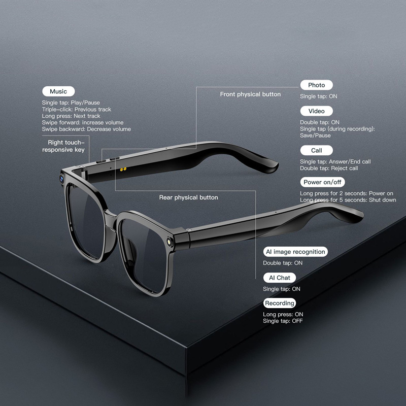 AI Smart Glasses with Camera 4 - Audio Music Recognition reseña y precio