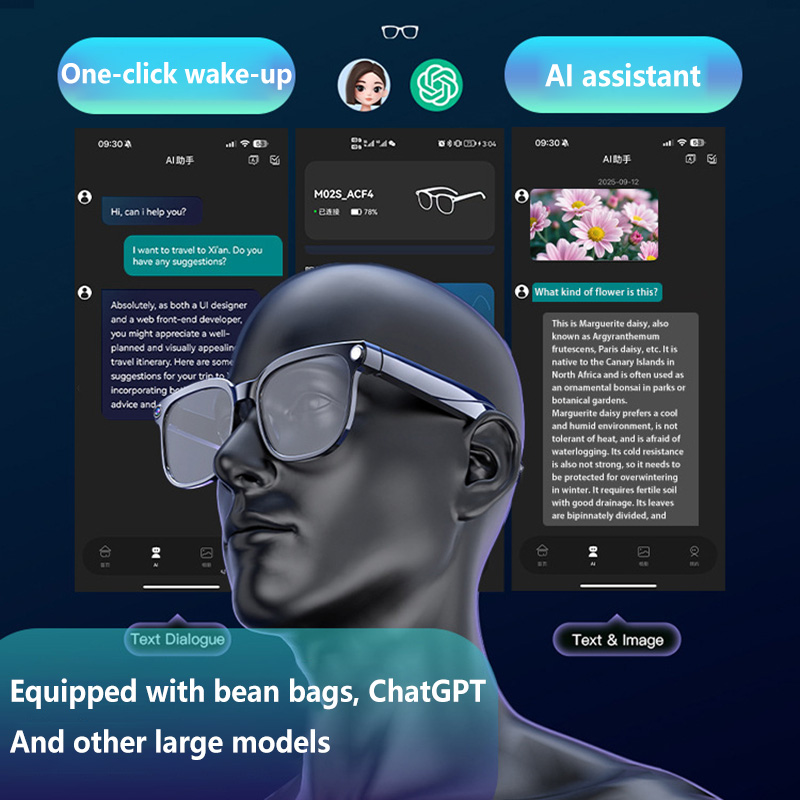 AI Smart Glasses with Camera 4 - Audio Music Recognition reseña y precio